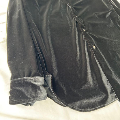 GIORGIO ARMANI Velvet Long Sleeve Shirt M #QY3FLQ