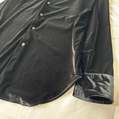 GIORGIO ARMANI Velvet Long Sleeve Shirt M #QY3FLQ
