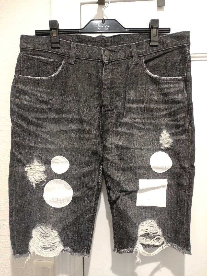 Size Number Nine AW Patched Half Denim Pants Soloist #QOBLQ6