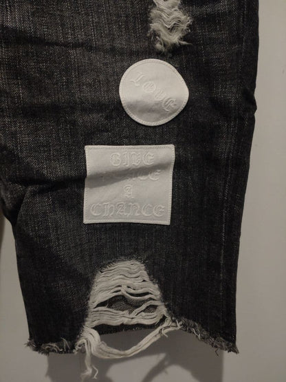 Size Number Nine AW Patched Half Denim Pants Soloist #QOBLQ6