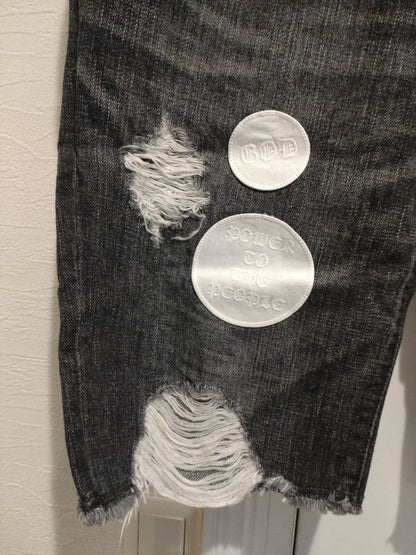 Size Number Nine AW Patched Half Denim Pants Soloist #QOBLQ6