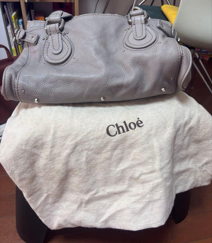Chloe Paddington handbag, gray/beige, with key. #QY0WHQ