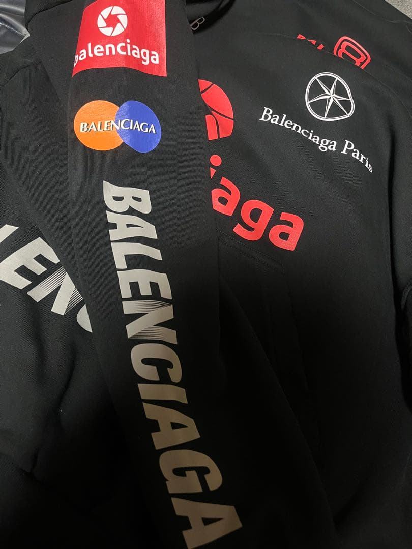 Balenciaga logo print hoodie in black #QYBSQJ