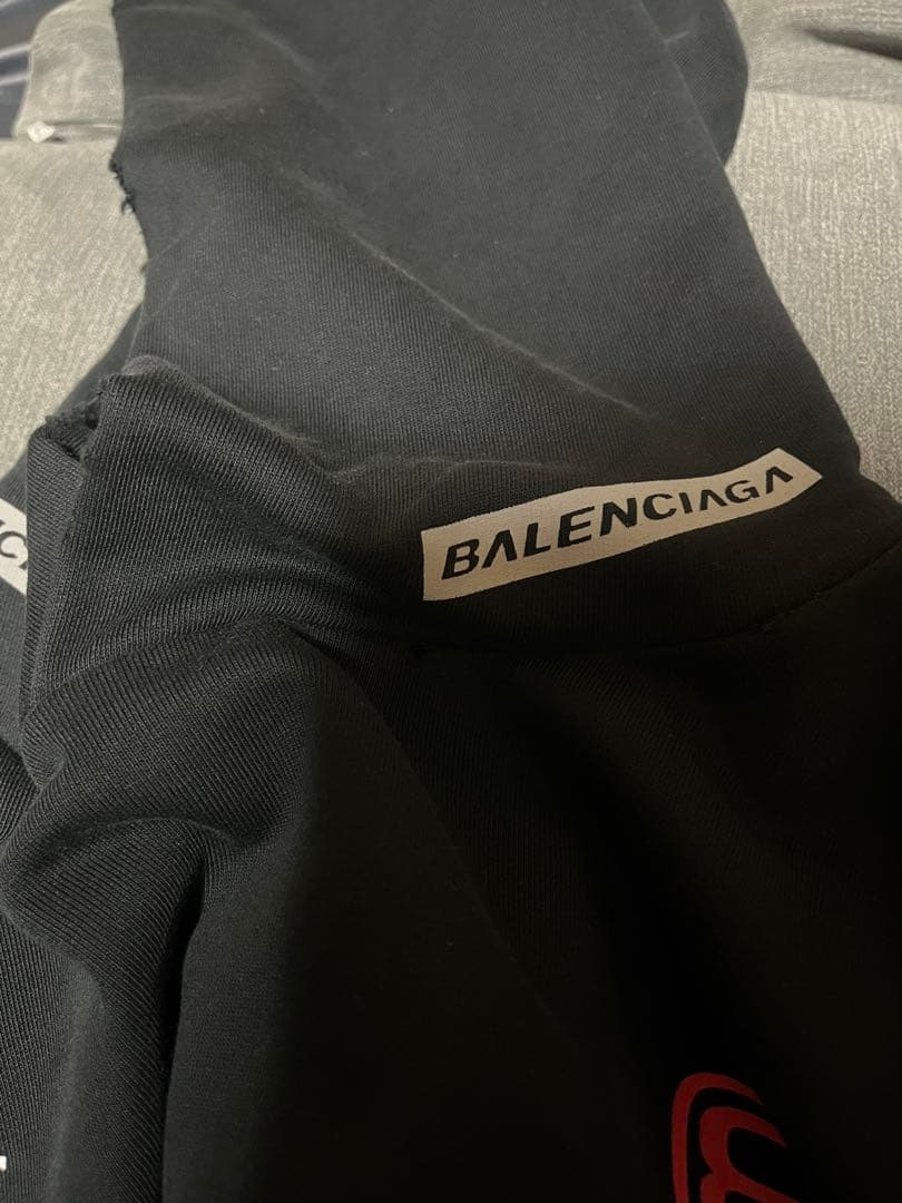 Balenciaga logo print hoodie in black #QYBSQJ