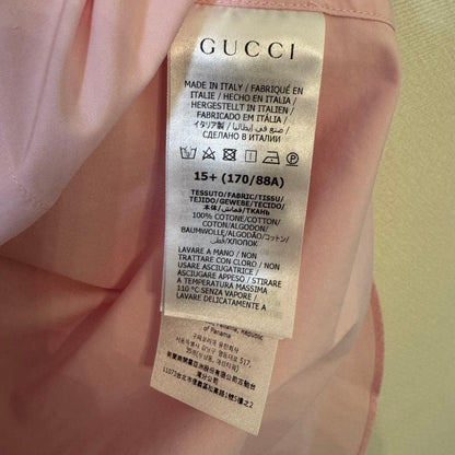 GUCCI Pink Stand Collar Long Sleeve Shirt #PGJXYM