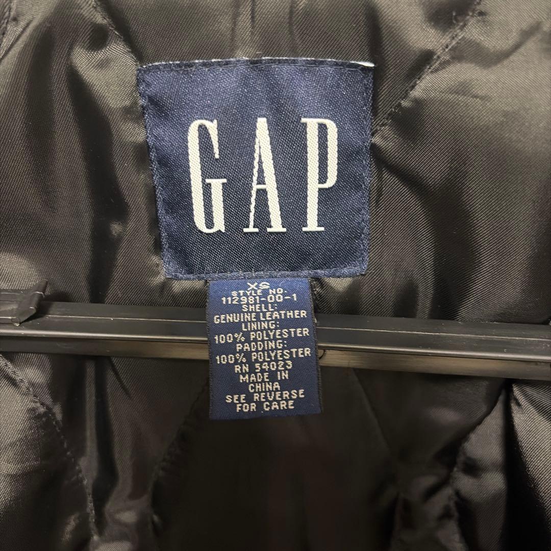 Old Gap leather XS car coat worn by Kunichi Nomura #QY4Q2C