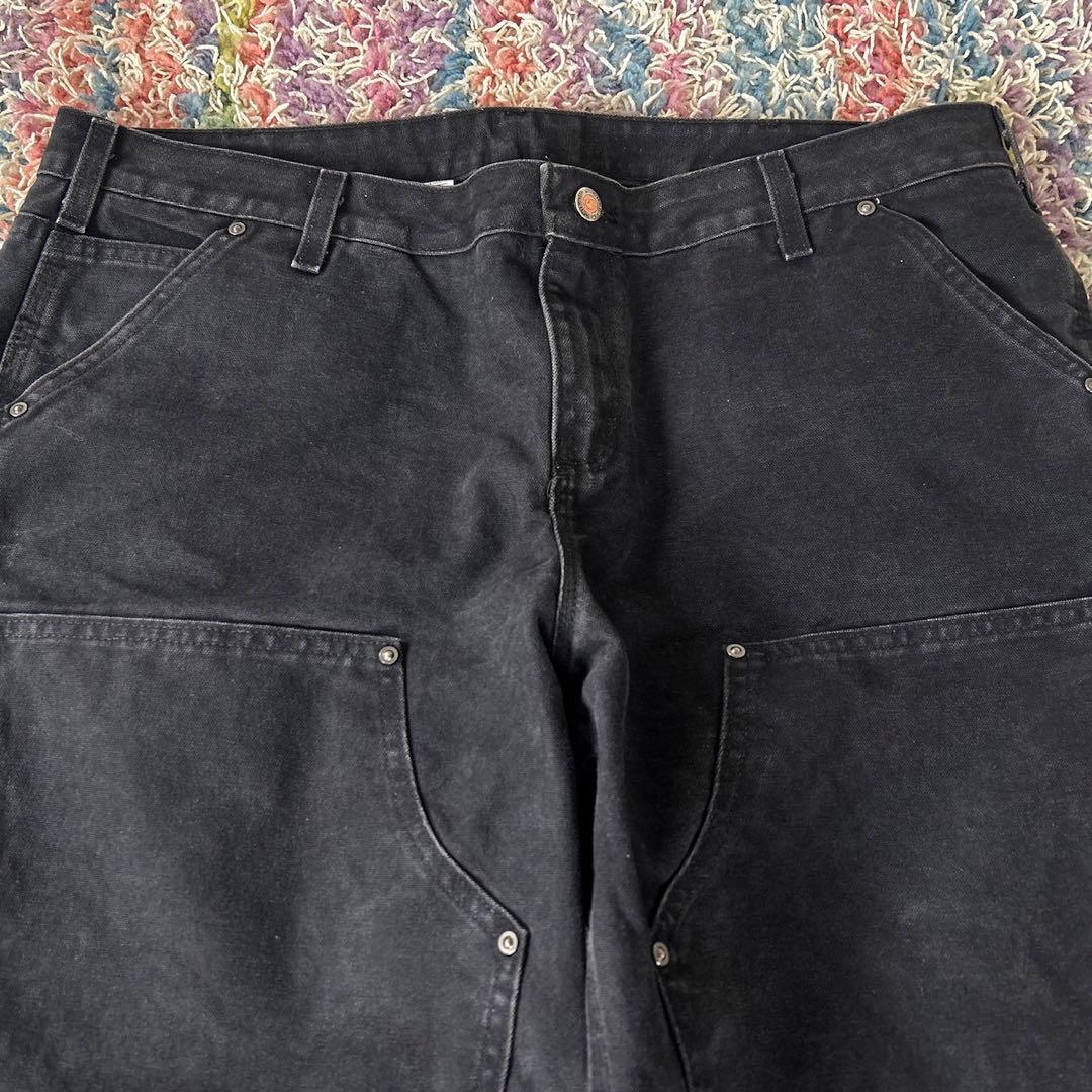 Carhartt Double Knee Work Pants, Duck Fabric, Black, XL #QYCOQU