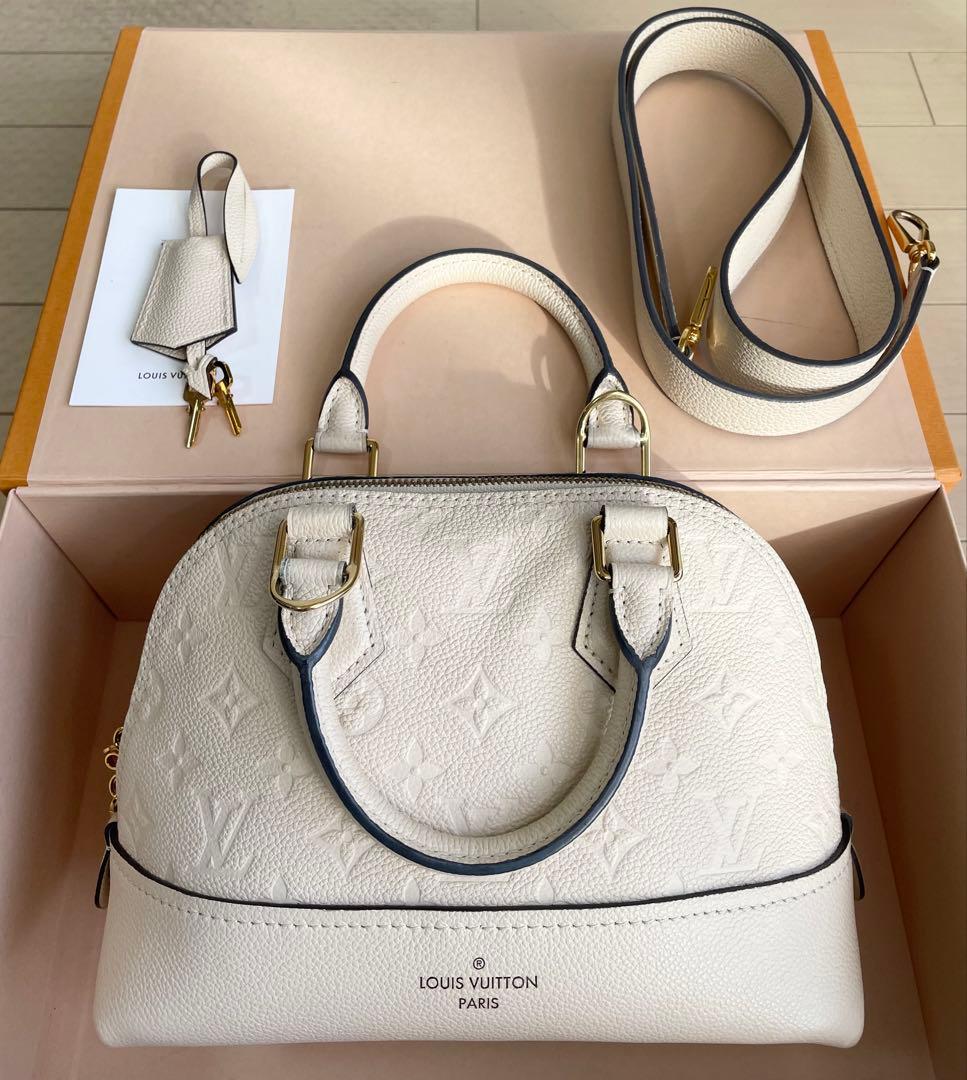 LOUIS VUITTON Neo Alma BB Monogram Empreinte White Gold Hw #QYEE77