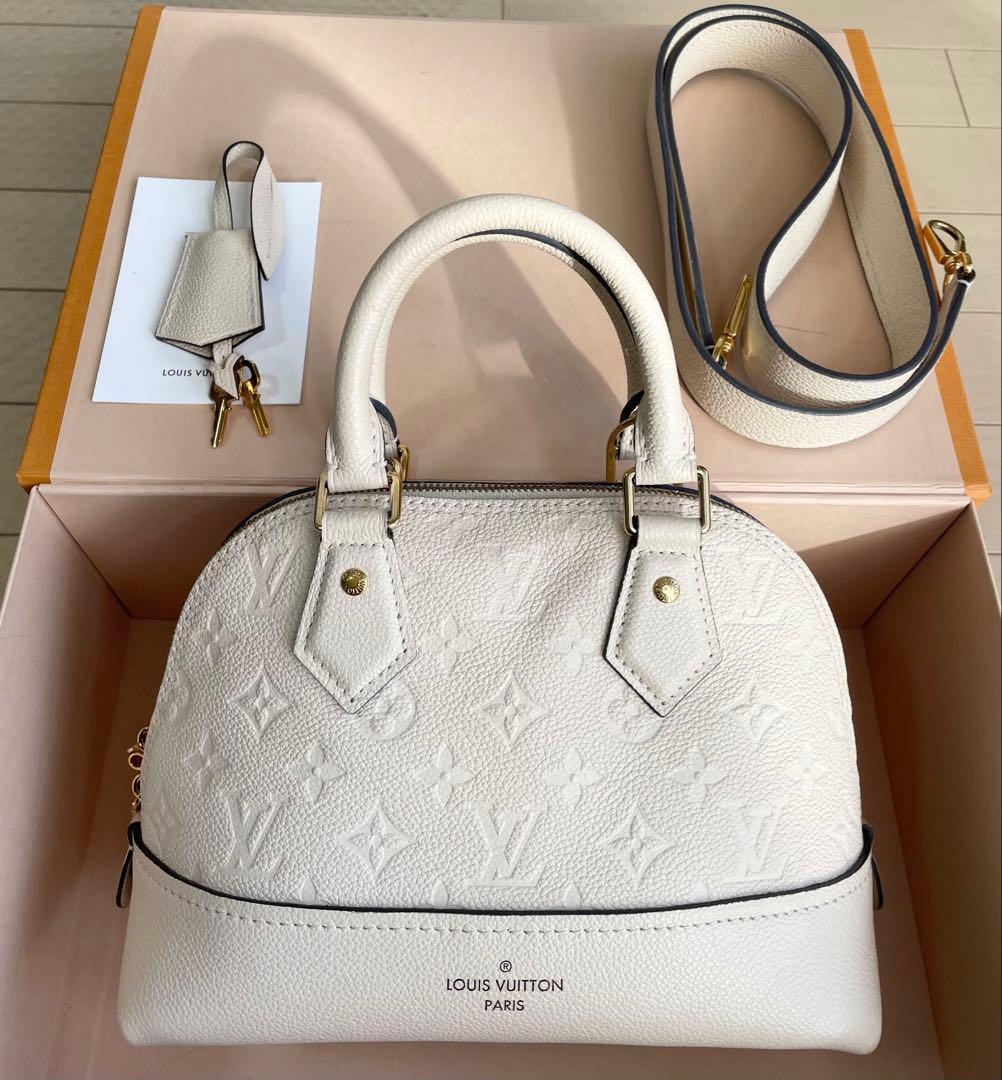 LOUIS VUITTON Neo Alma BB Monogram Empreinte White Gold Hw #QYEE77