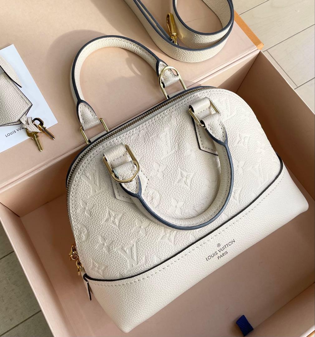 LOUIS VUITTON Neo Alma BB Monogram Empreinte White Gold Hw #QYEE77