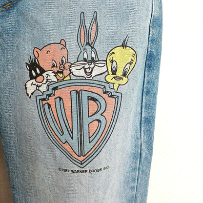 Bonaventure Vintage Print Denim Pants Jeans #QY01S4