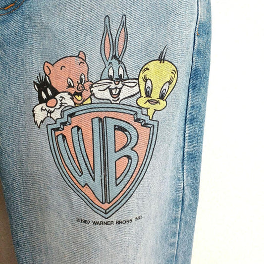 Bonaventure Vintage Print Denim Pants Jeans #QY01S4