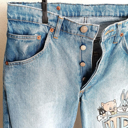 Bonaventure Vintage Print Denim Pants Jeans #QY01S4