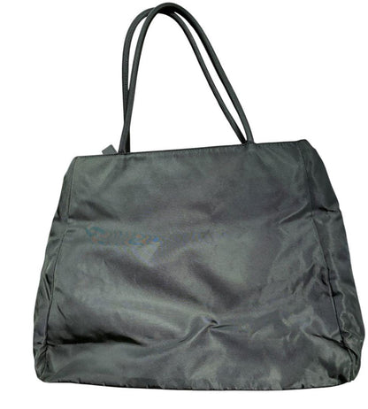 PRADA Triangle Logo Nylon Handbag Brown Two Compartments Zip Pockets W31 #QYDBPV