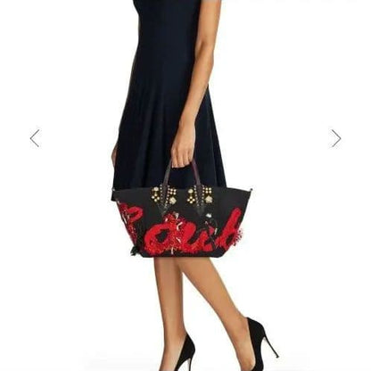 Christian Louboutin Flamencaba Red Tote Bag Used Mint #QYC069