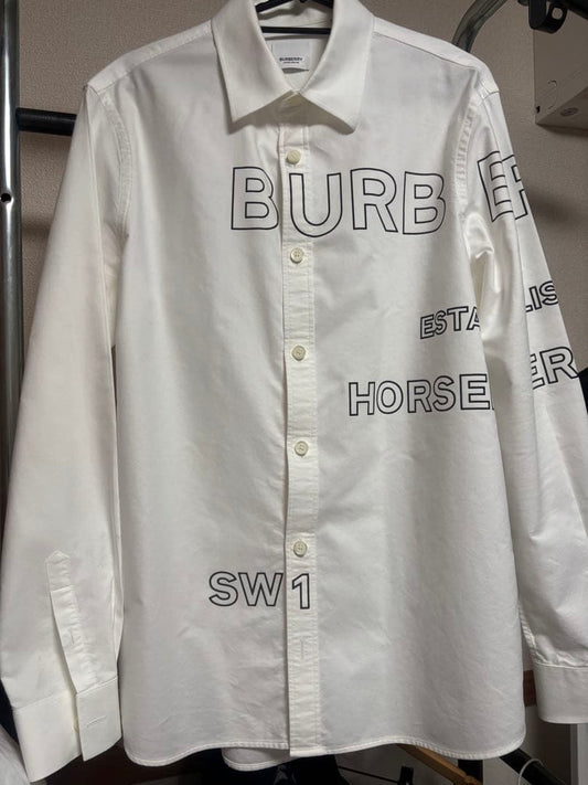 BURBERRY White Long Sleeve Shirt Burberry #QYFFXO