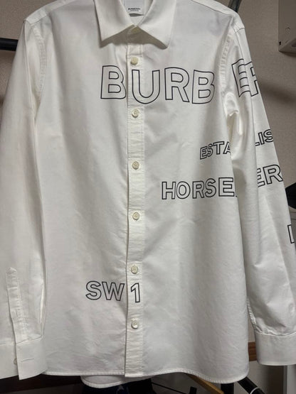 BURBERRY White Long Sleeve Shirt Burberry #QYFFXO