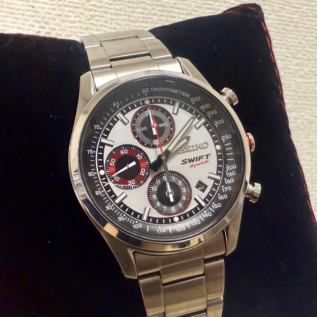 SWIFT SPORT x SEIKO collaboration watch, silver #QYJIPL