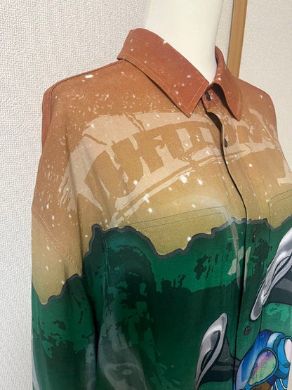 LOUIS VUITTON graphic print long sleeve shirt #PG7XQR