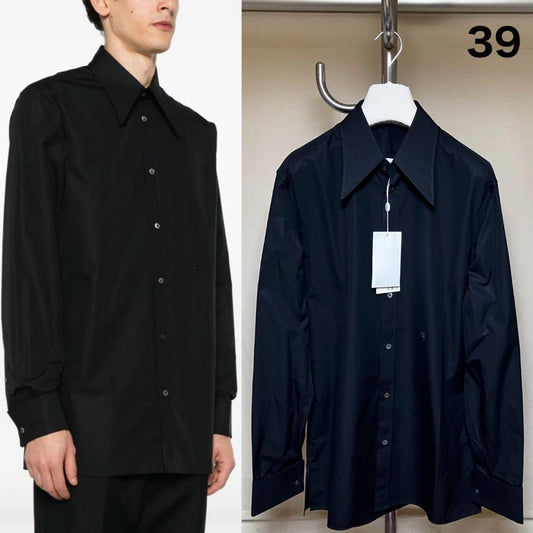 39 Maison Margiela 2024 Spring/Summer Cotton Dress Shirt, Black, 18838 #QYINC1