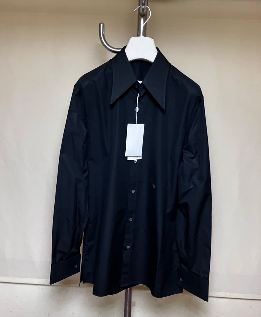39 Maison Margiela 2024 Spring/Summer Cotton Dress Shirt, Black, 18838 #QYINC1