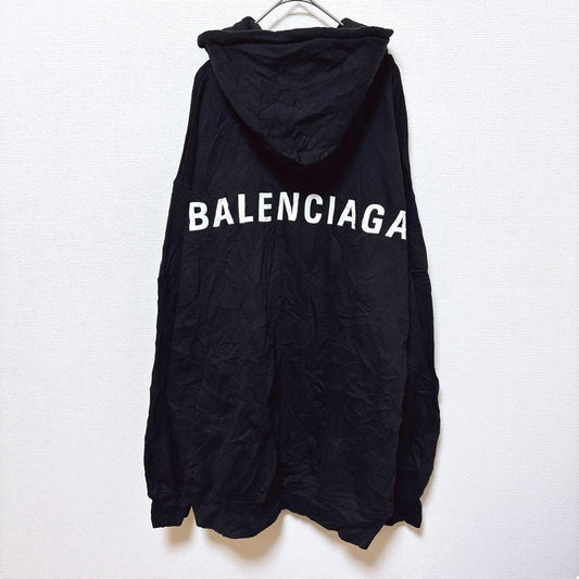 Balenciaga L Back Logo Hoodie in Black, Oversized #QYD3ET