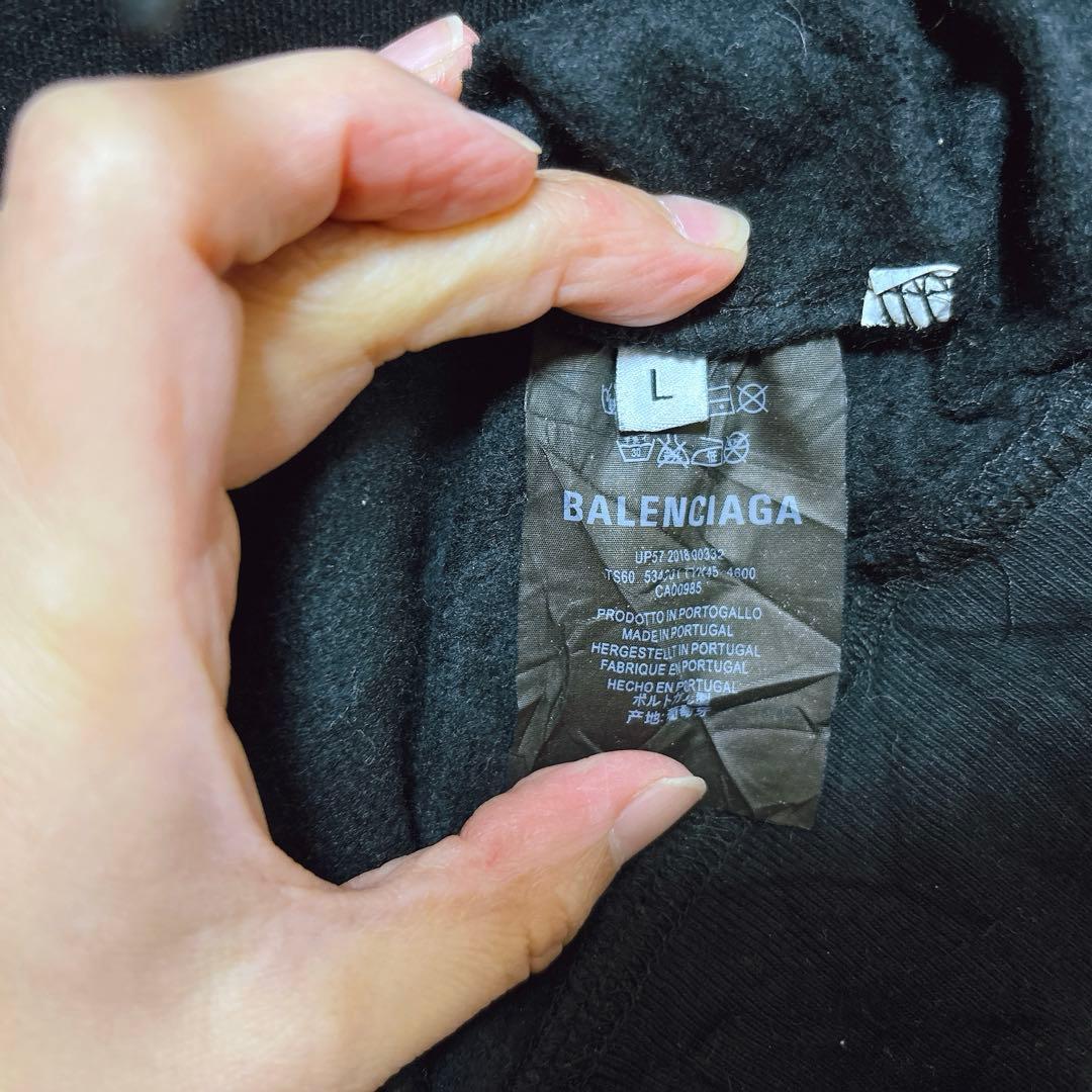 Balenciaga L Back Logo Hoodie in Black, Oversized #QYD3ET