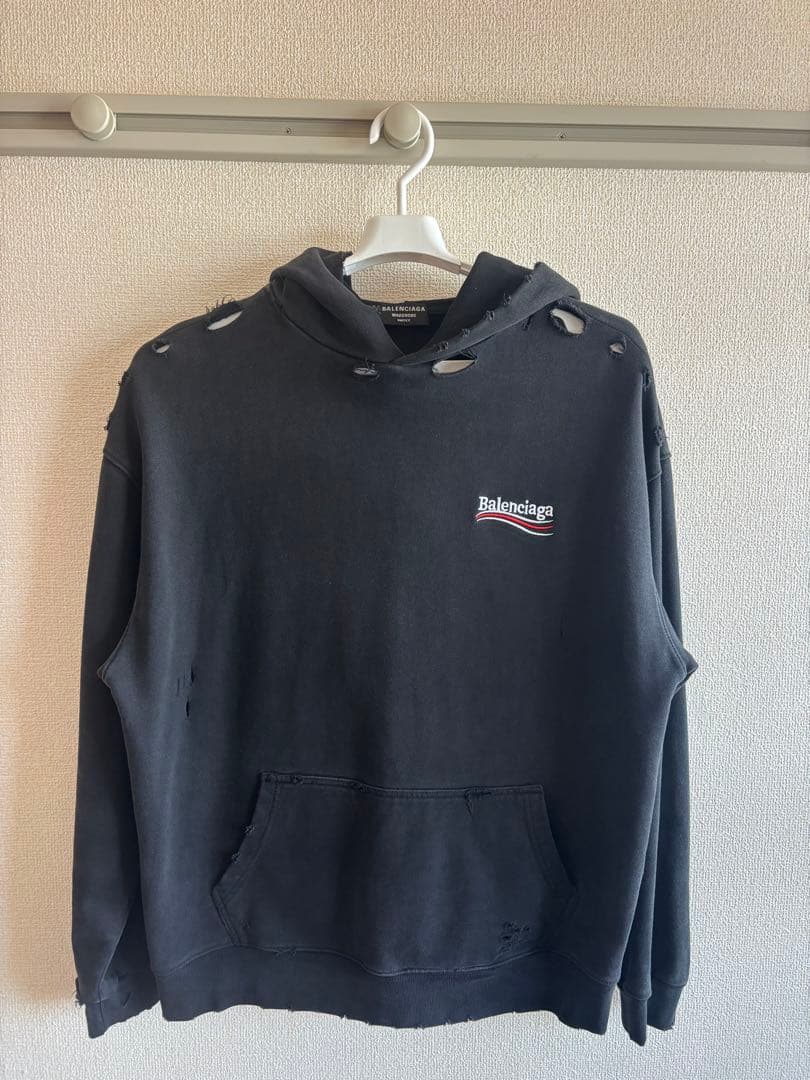 BALENCIAGA Distressed Hoodie #QY6VNH