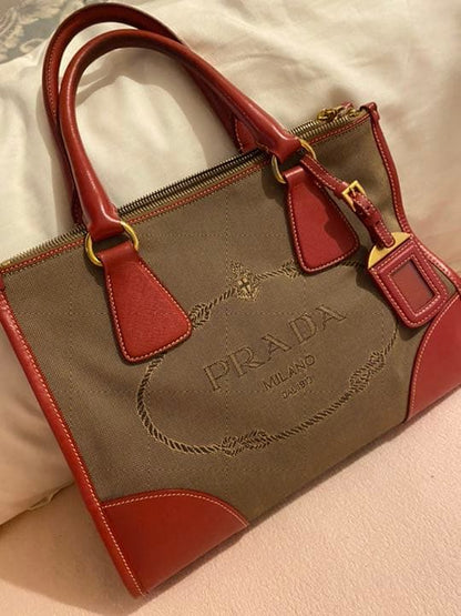 PRADA BN2288 Canapa Canvas Shoulder Bag #PGHLO8