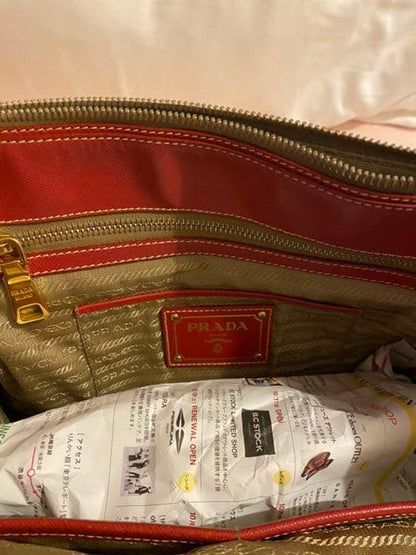 PRADA BN2288 Canapa Canvas Shoulder Bag #PGHLO8