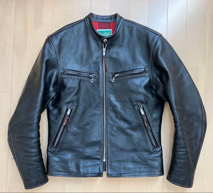 THE FLAT HEAD Brown Horsehide Single Rider Jacket 36 inch #QYBSOY