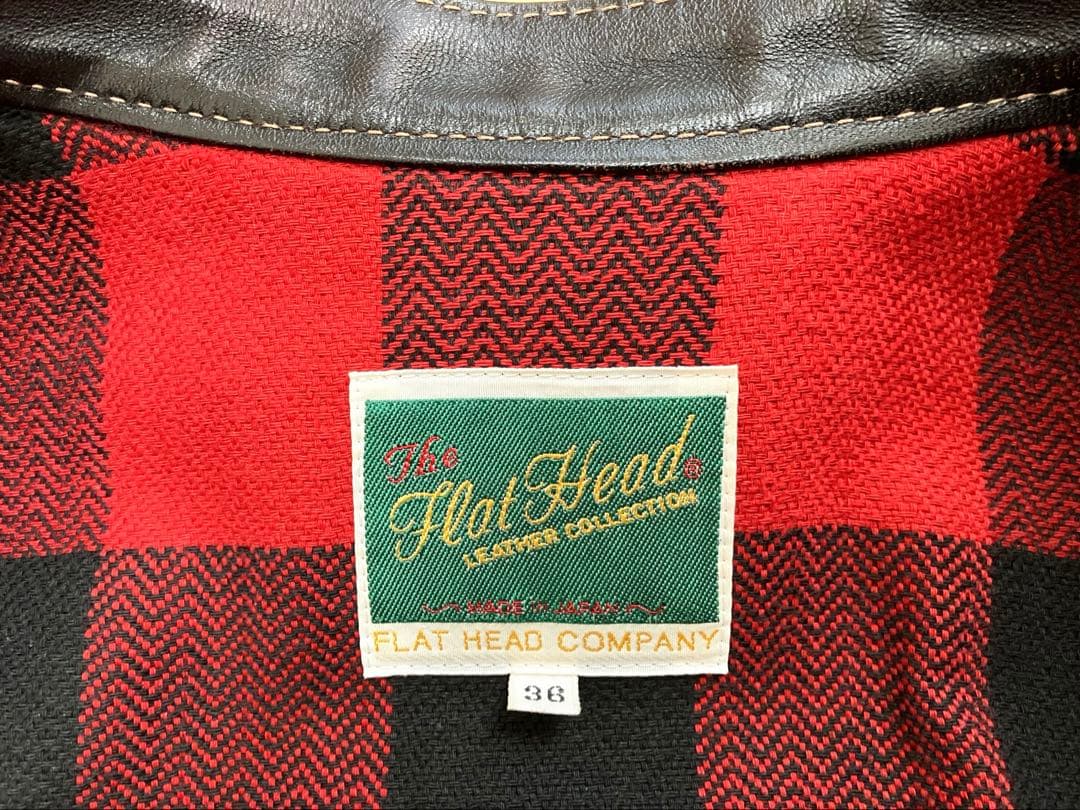 THE FLAT HEAD Brown Horsehide Single Rider Jacket 36 inch #QYBSOY