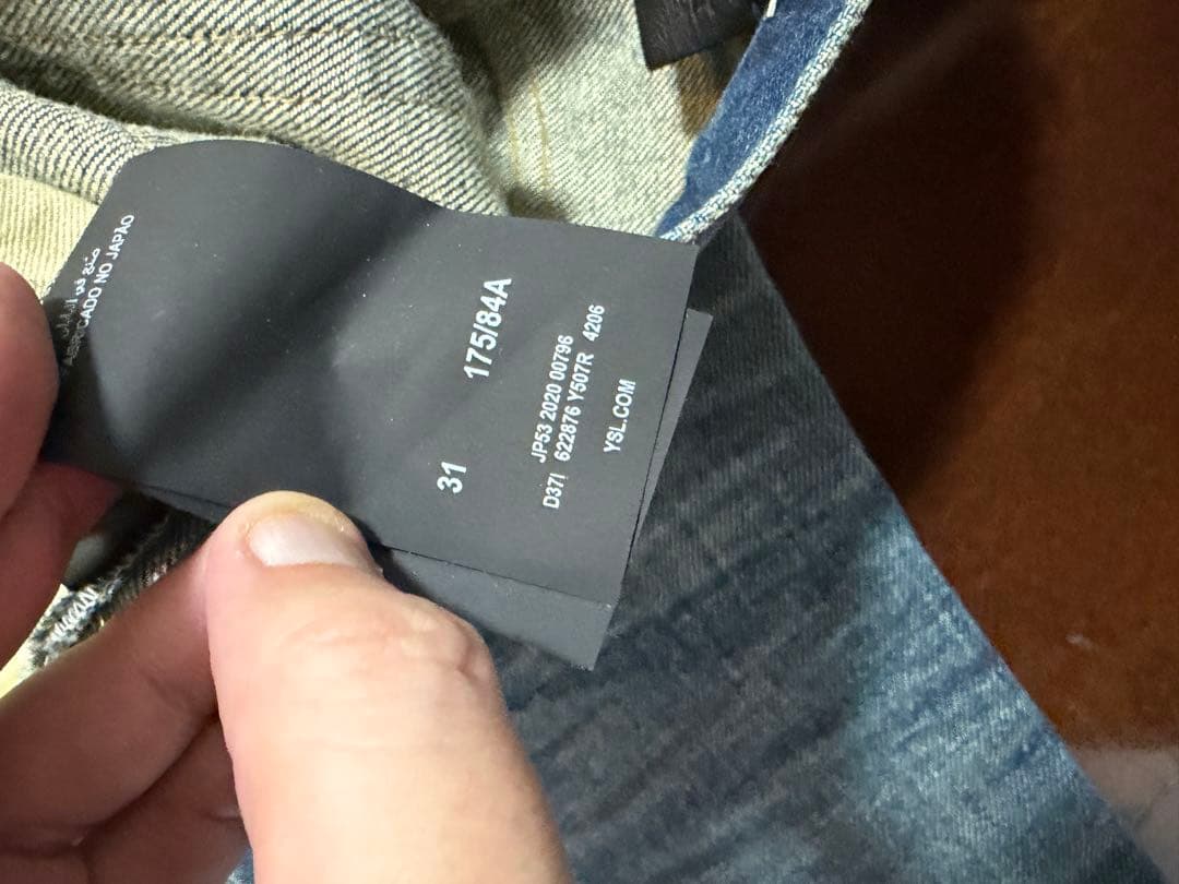 Saint Laurent D24 MI-SHW Light Blue Straight Denim #QYED64