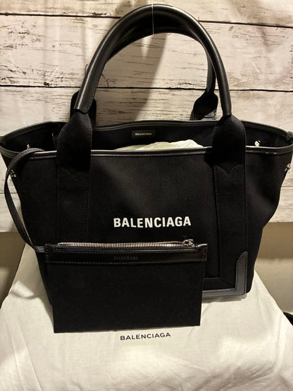 BALENCIAGA Tote Bag Navy Cabas S 339933 #QYKTOF