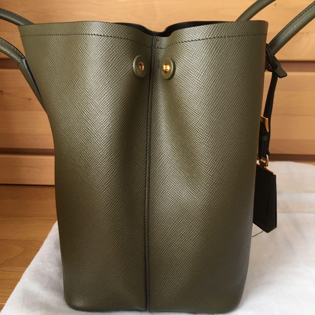 PRADA PRADA Double Handbag Black Calf #QYGC0K