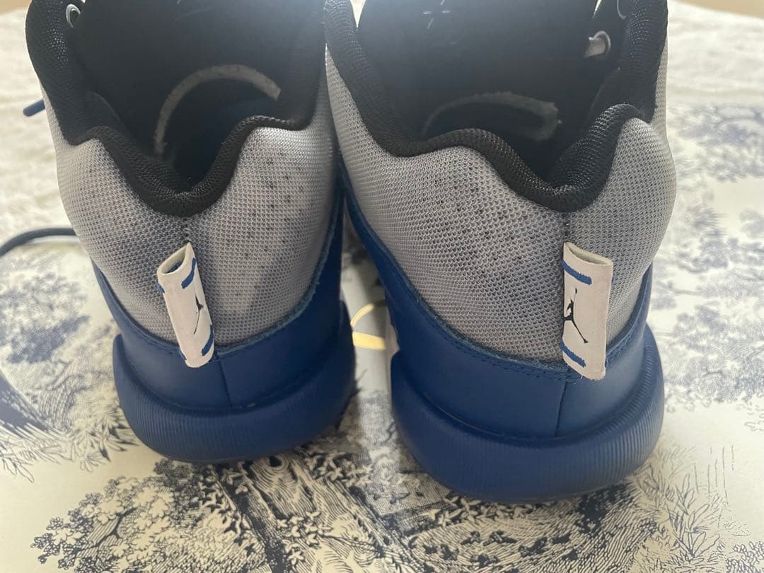 Jordan sneakers in black, white, gray, and blue #PGL7XB
