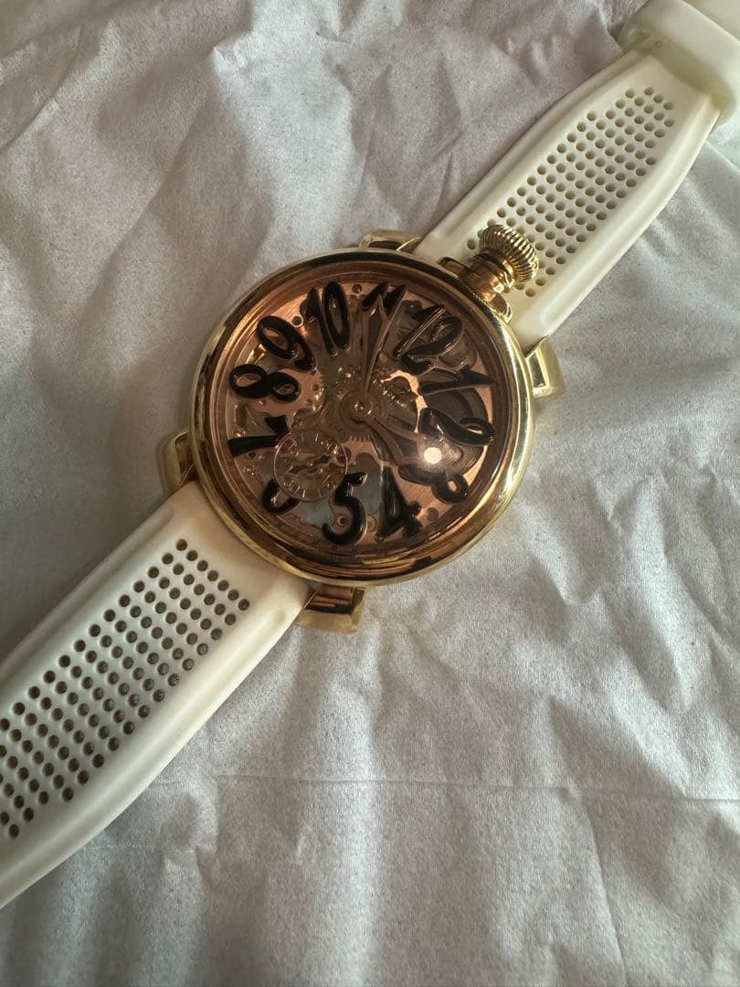 GaGa Milano Manual Winding Watch in White Gold #PF1XWR