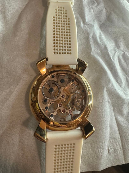 GaGa Milano Manual Winding Watch in White Gold #PF1XWR