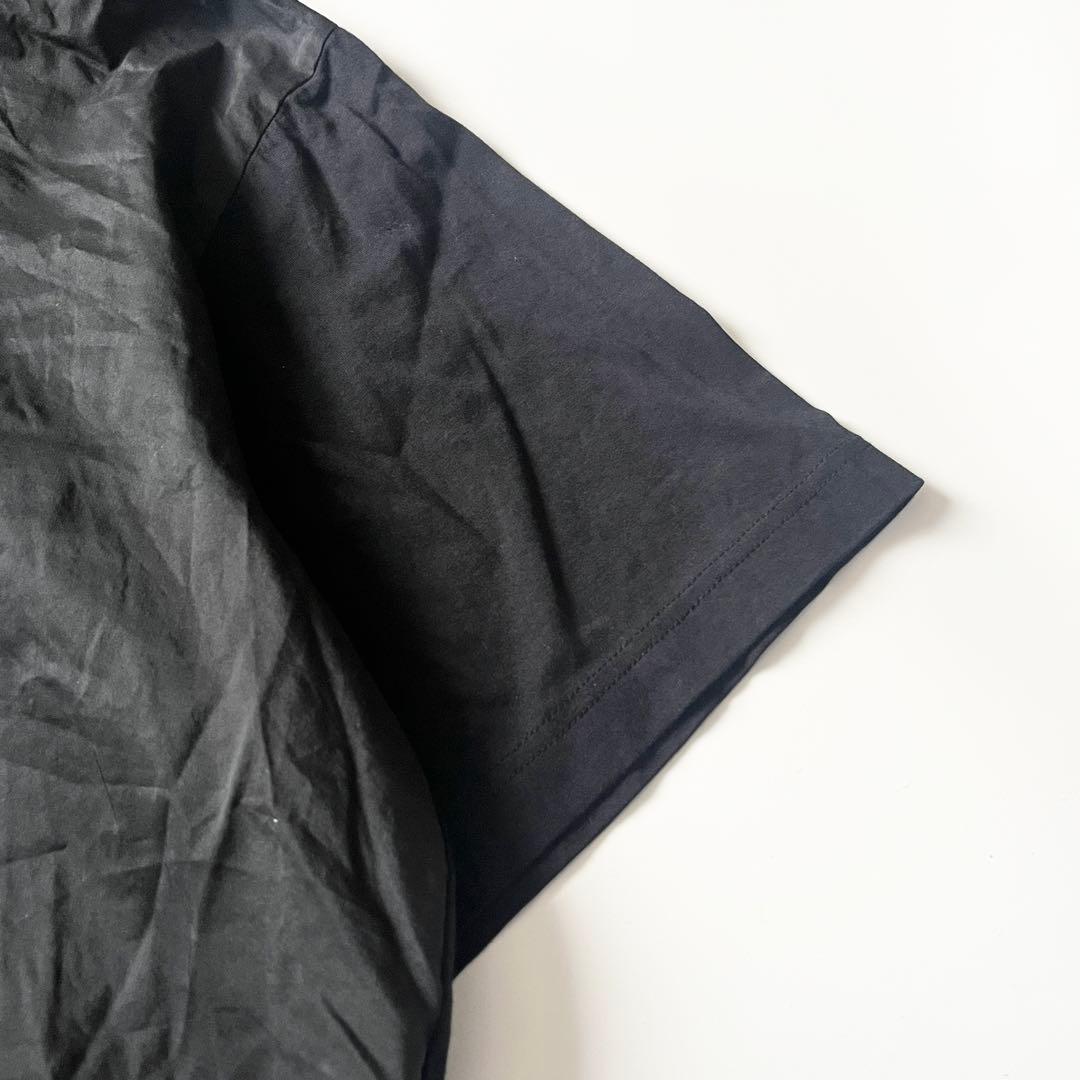 Prada Triangle Logo Nylon Panel Hoodie, Short Sleeve, Black, Size Small #QYBDJ0