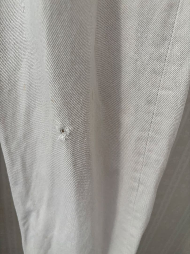 80's Levi's 501 white jeans with machine-stitched pattern, size 36 #QOAXQR