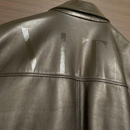 VALENTINO bag logo double rider jacket for men #PF605H