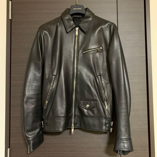 VALENTINO bag logo double rider jacket for men #PF605H