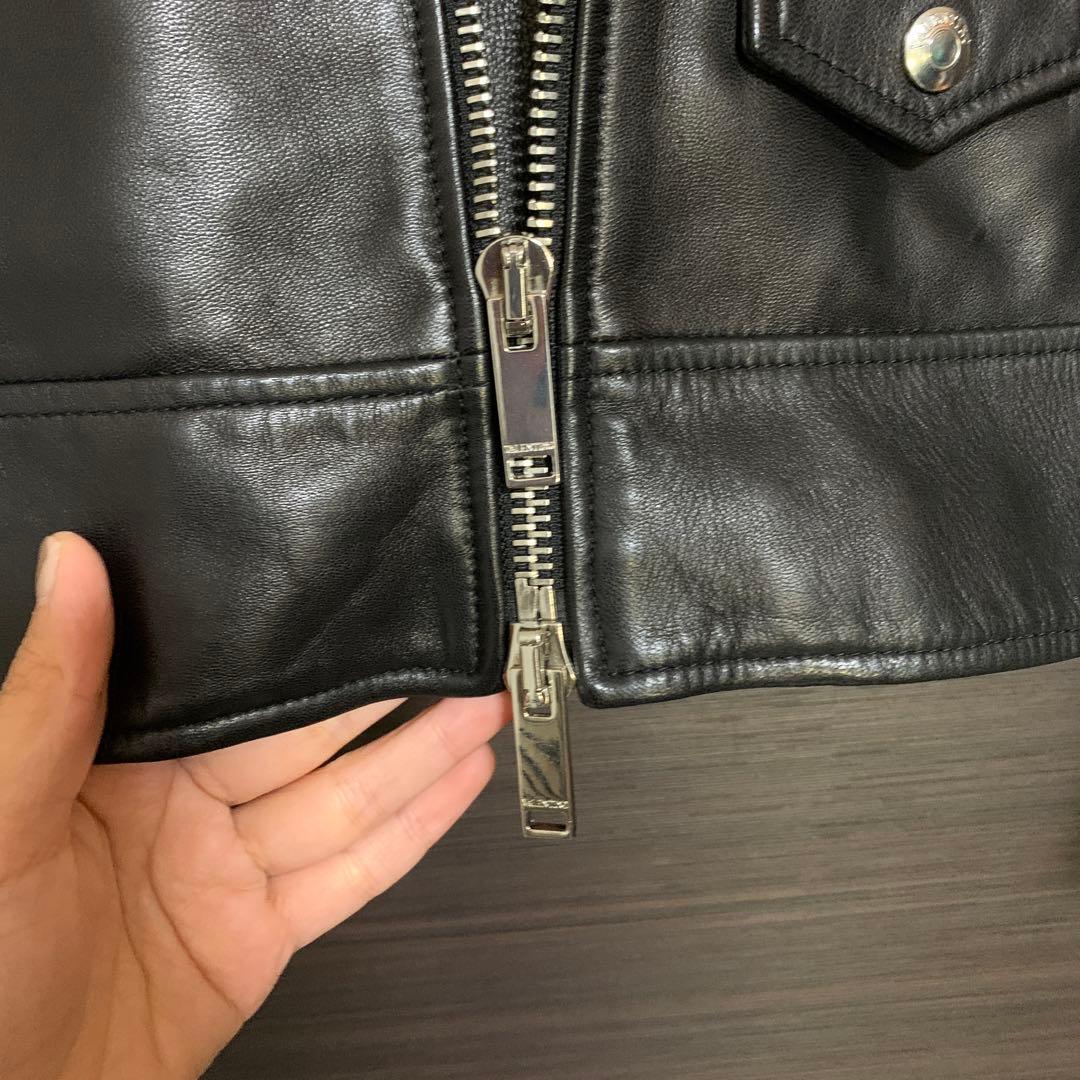 VALENTINO bag logo double rider jacket for men #PF605H