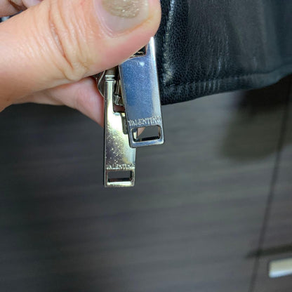VALENTINO bag logo double rider jacket for men #PF605H