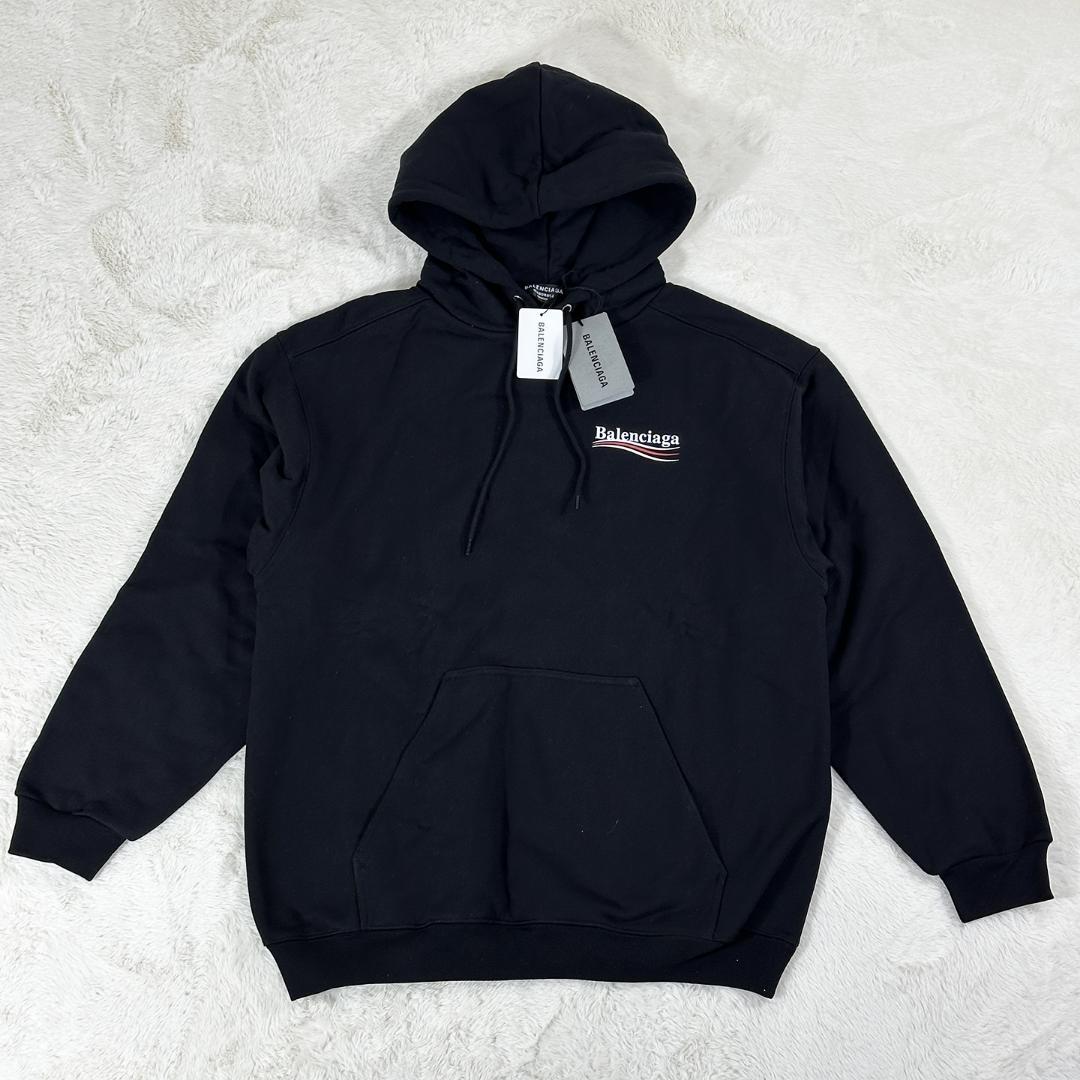 BALENCIAGA 2021 Campaign Logo Pullover Hoodie, Size XS #QYGYAW