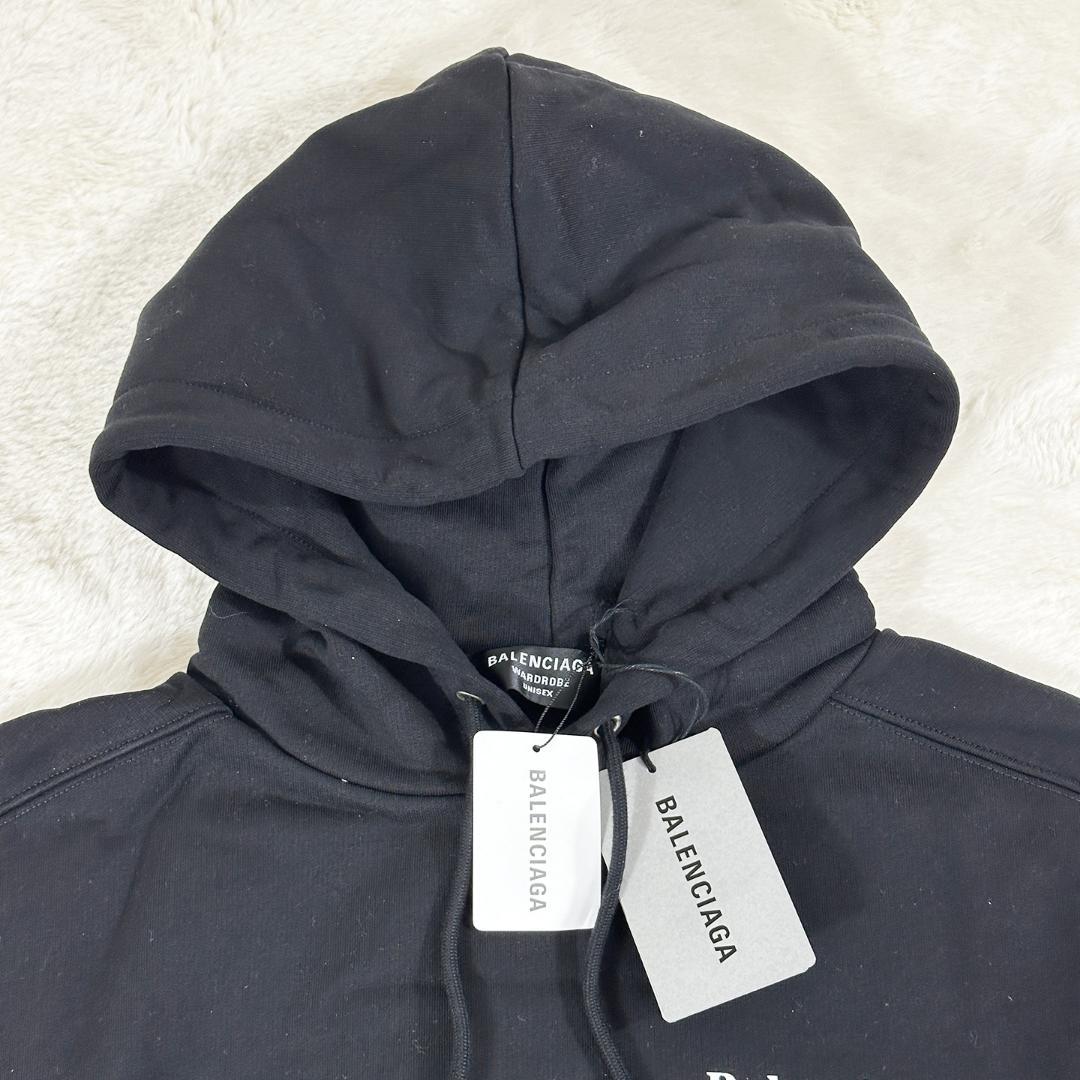 BALENCIAGA 2021 Campaign Logo Pullover Hoodie, Size XS #QYGYAW