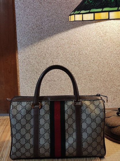 Gucci GG Canvas Mini Boston Bag #QYFPGN