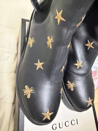 GUCCI side gore boots with embroidery #QYJAJ7
