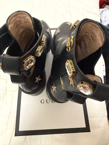 GUCCI side gore boots with embroidery #QYJAJ7
