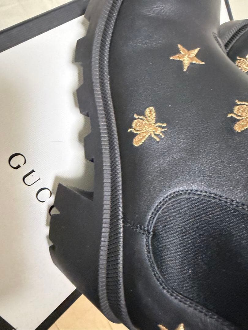 GUCCI side gore boots with embroidery #QYJAJ7